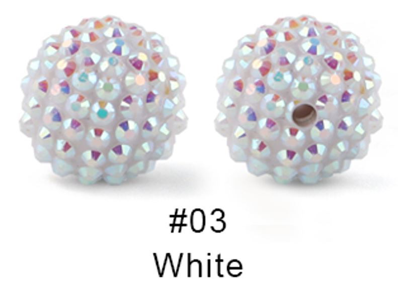 SALE!!! [14mm | 16 mm] A pack of 50pcs Ab Round Rhinestone Acrylic Beads for crafts, pens, keychains, wristlets, jewelry and more