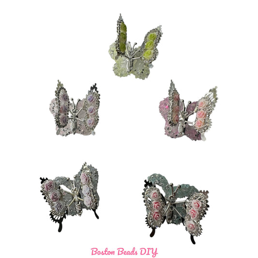 Shaking Butterfly Fancy Beads  for crafts and designs (sold per set of 2)