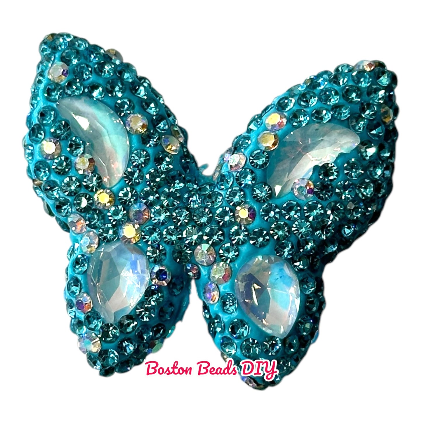 Rhinestone Butterfly b Beads for crafts and designs (sold per set of 2)