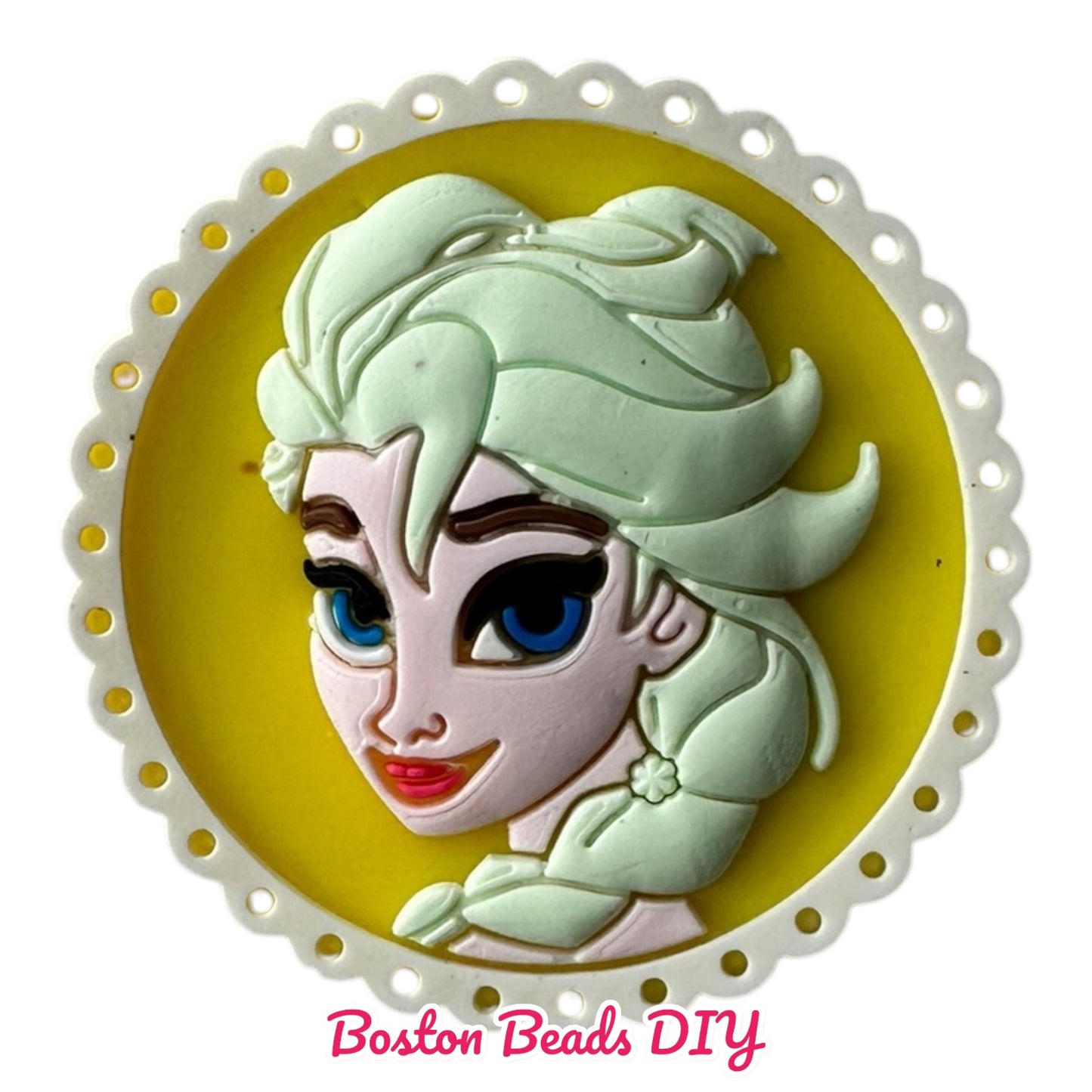 {Rubber} Disney Frozen Elsa Flat Back Charms for crafts and designs (sold individually)