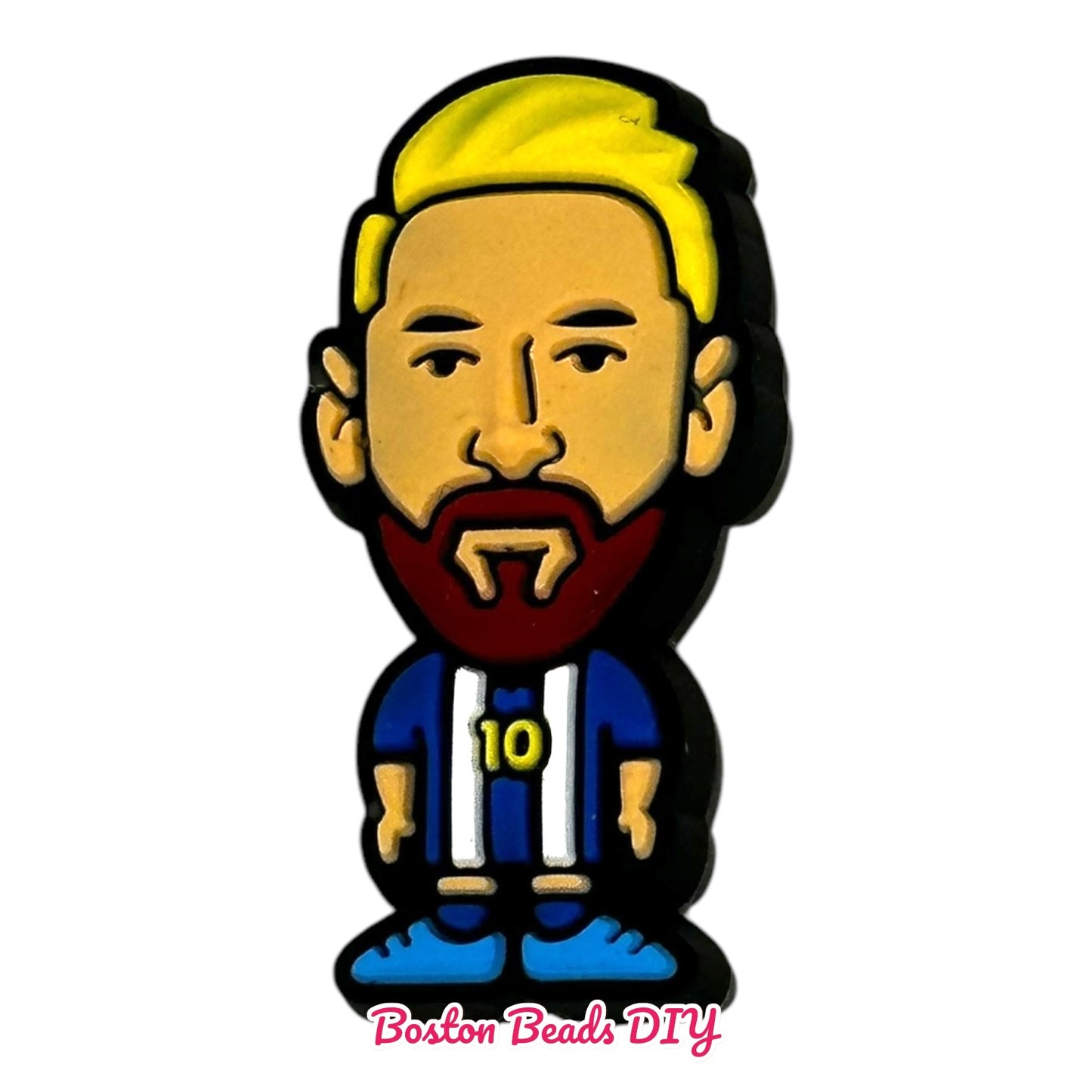 Soccer Messi Focal Beads (Sold per set of 5)