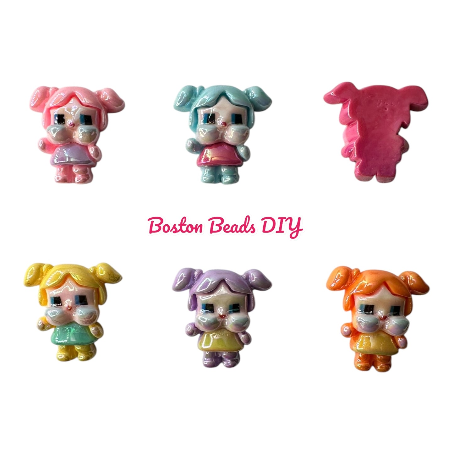 Acrylic Crybaby Flat Back 2d Ab Beads for Pens, Keychains, Accessories and more (Sold by mix set or individually)