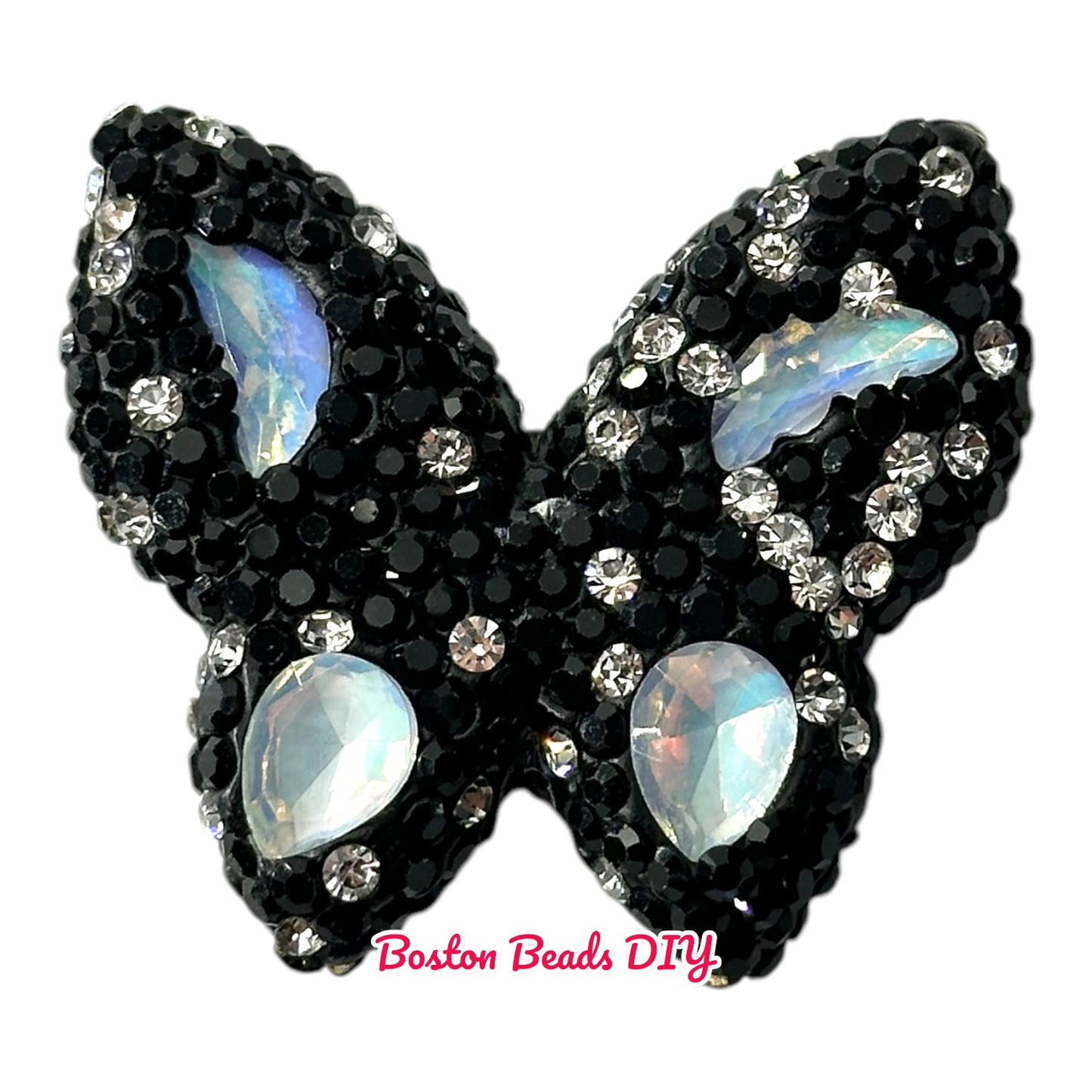 Rhinestone Butterfly b Beads for crafts and designs (sold per set of 2)