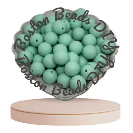 Mint Green/Round Silicone Beads 12mm|15mm/Vibrant/Durable/ Beads for Crafts/Pen Making/Wristlet/Keychains