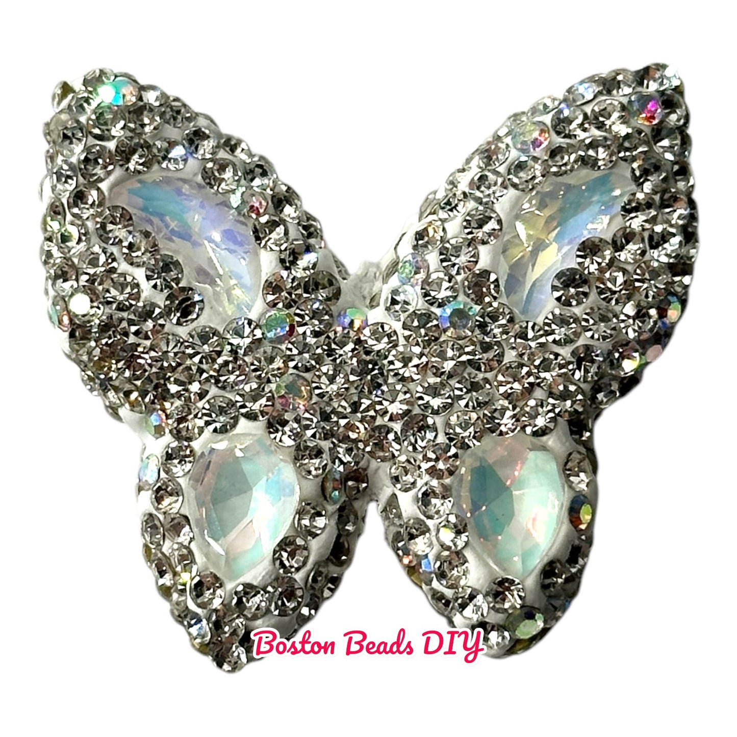 Rhinestone Butterfly b Beads for crafts and designs (sold per set of 2)