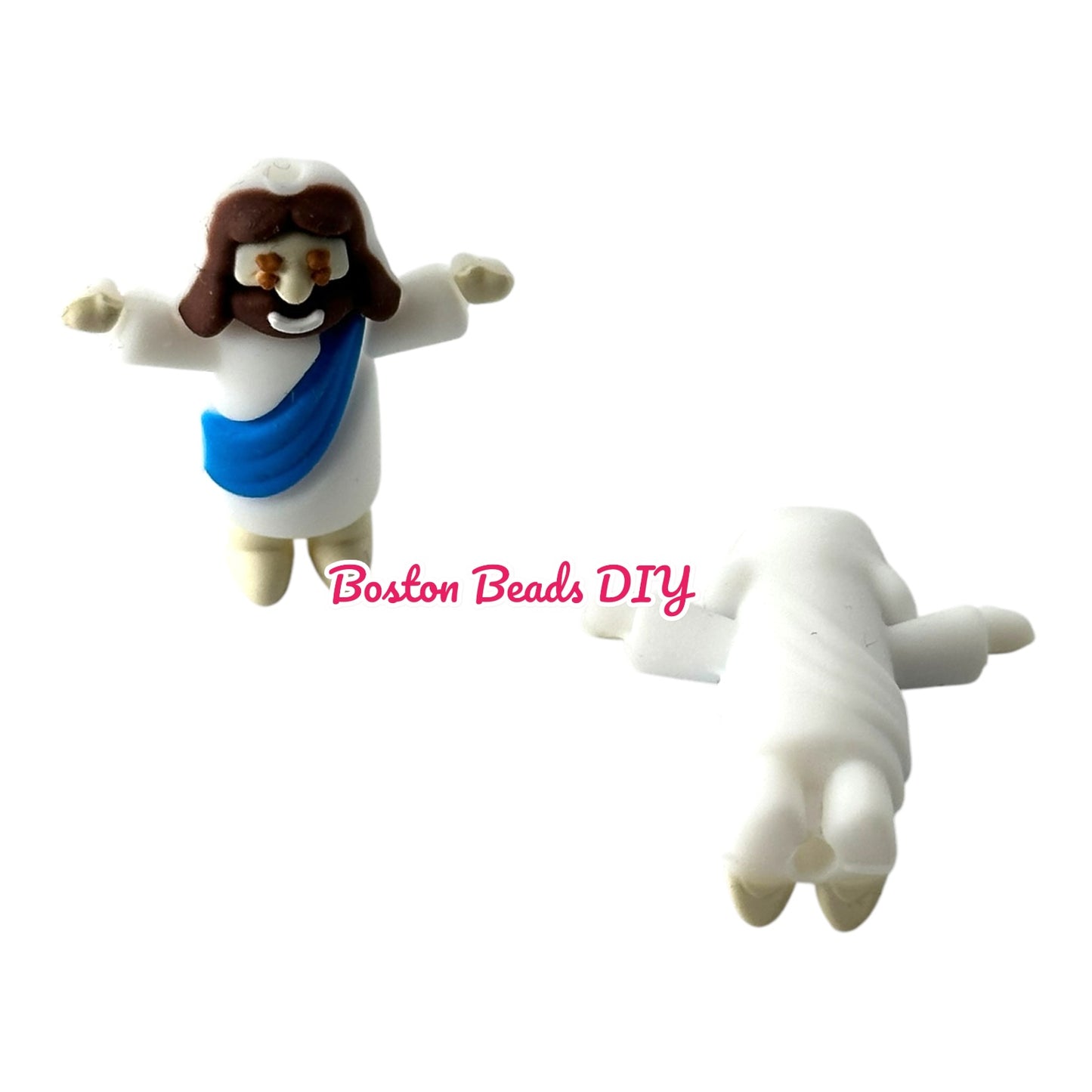 3D Jesus Focal Beads (Sold per set of 4)