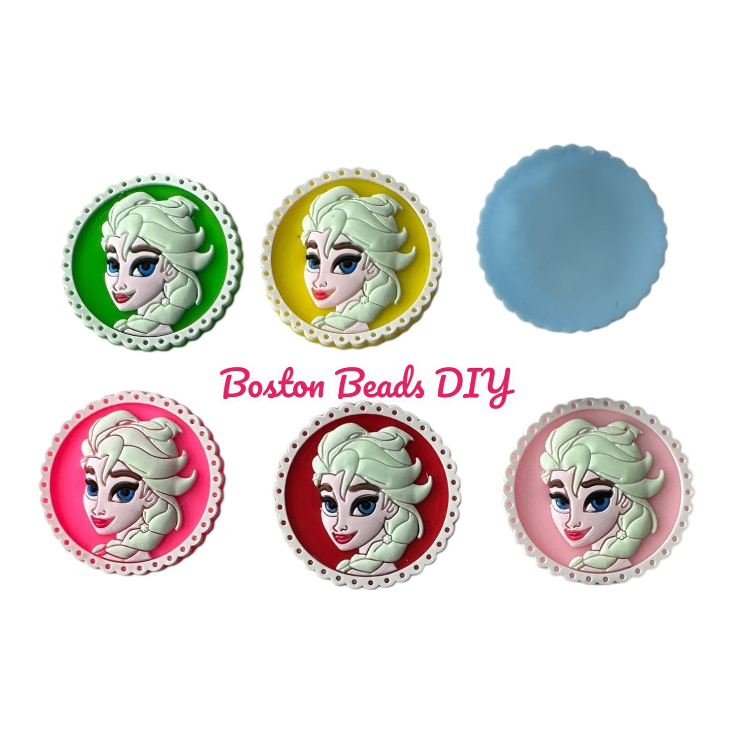 {Rubber} Disney Frozen Elsa Flat Back Charms for crafts and designs (sold individually)