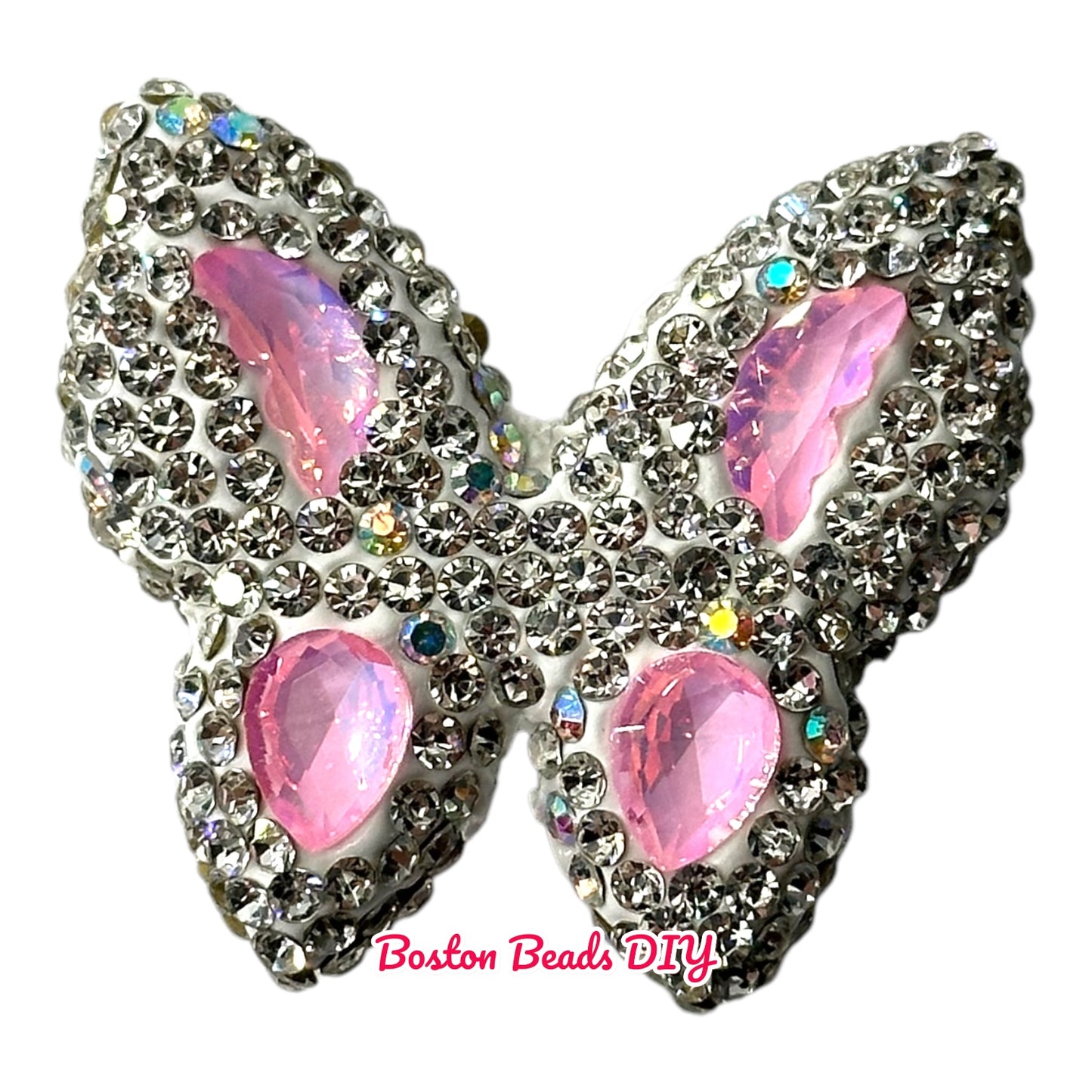 Rhinestone Butterfly b Beads for crafts and designs (sold per set of 2)