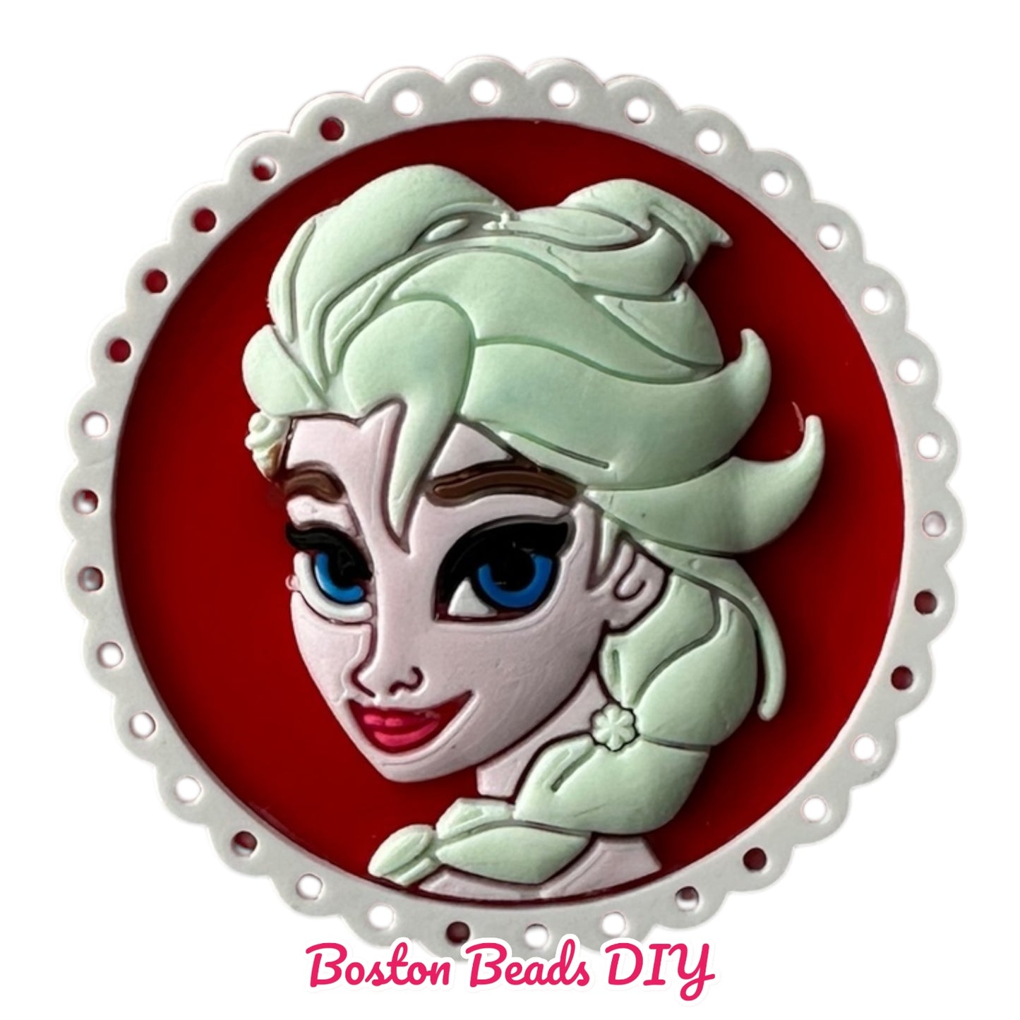 {Rubber} Disney Frozen Elsa Flat Back Charms for crafts and designs (sold individually)