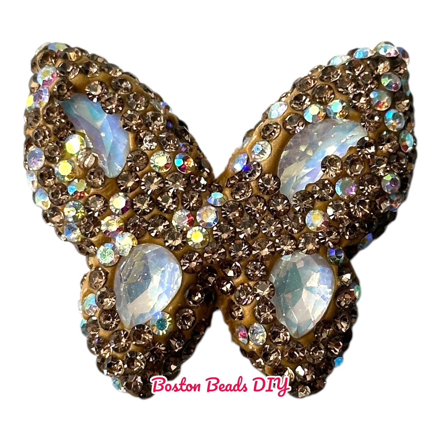 Rhinestone Butterfly b Beads for crafts and designs (sold per set of 2)