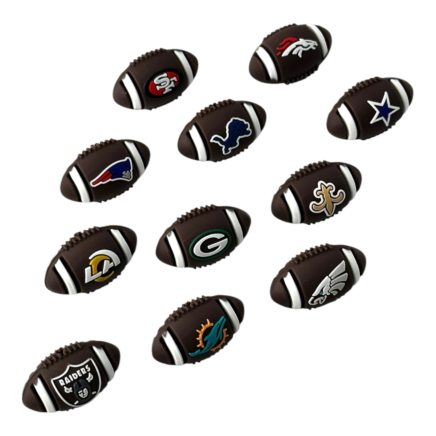 3D Football NFL Focal Beads (Sold per set of 4)