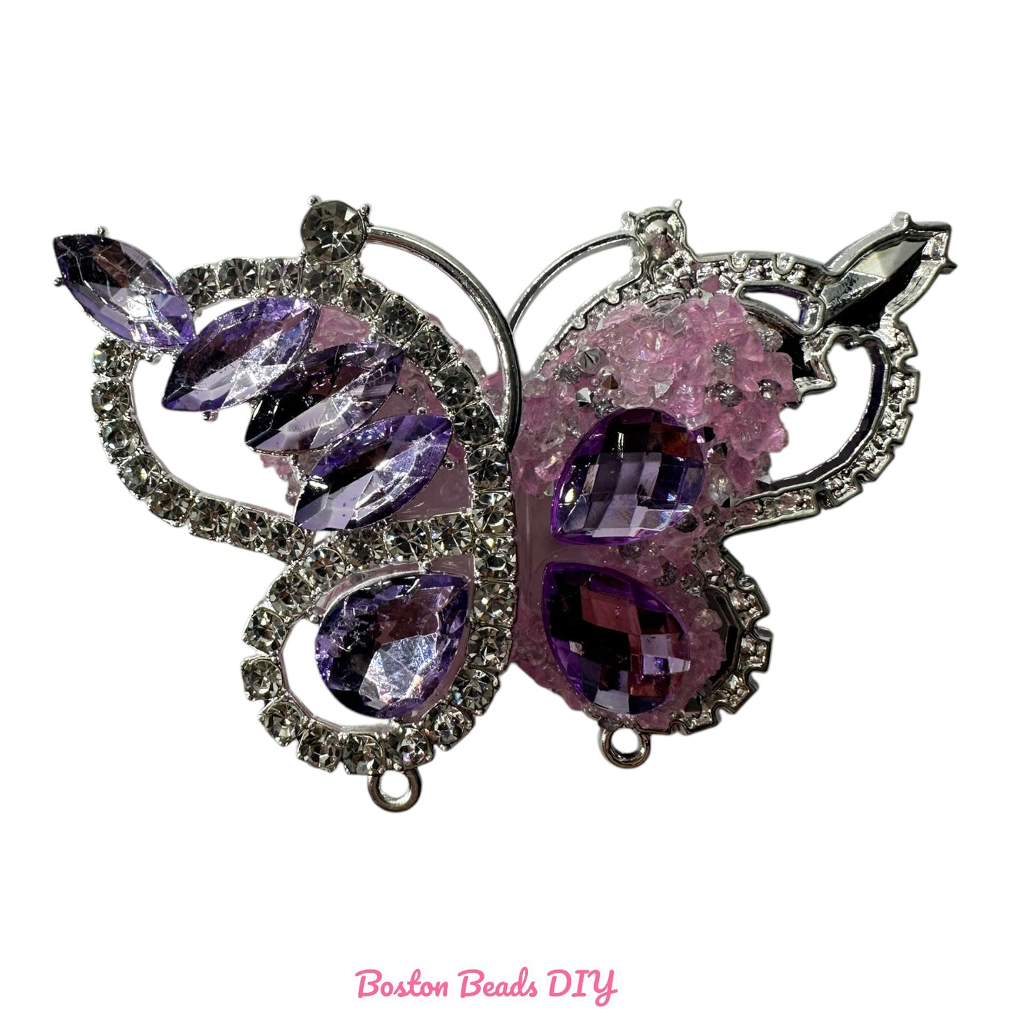 Rhinestone Butterfly e Fancy Beads  for crafts and designs (sold per set of 2)