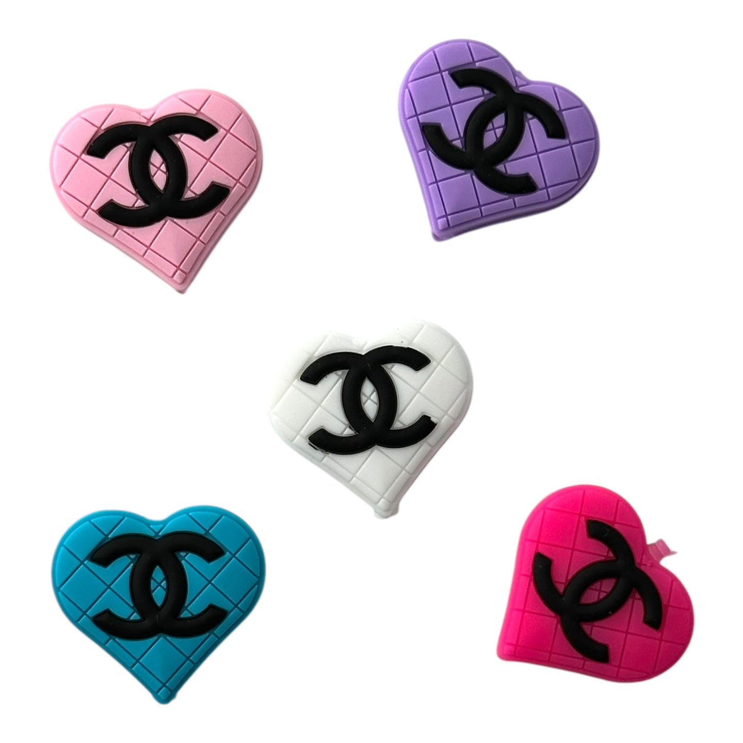 CC Heart Focal Beads (Sold per set of 5)