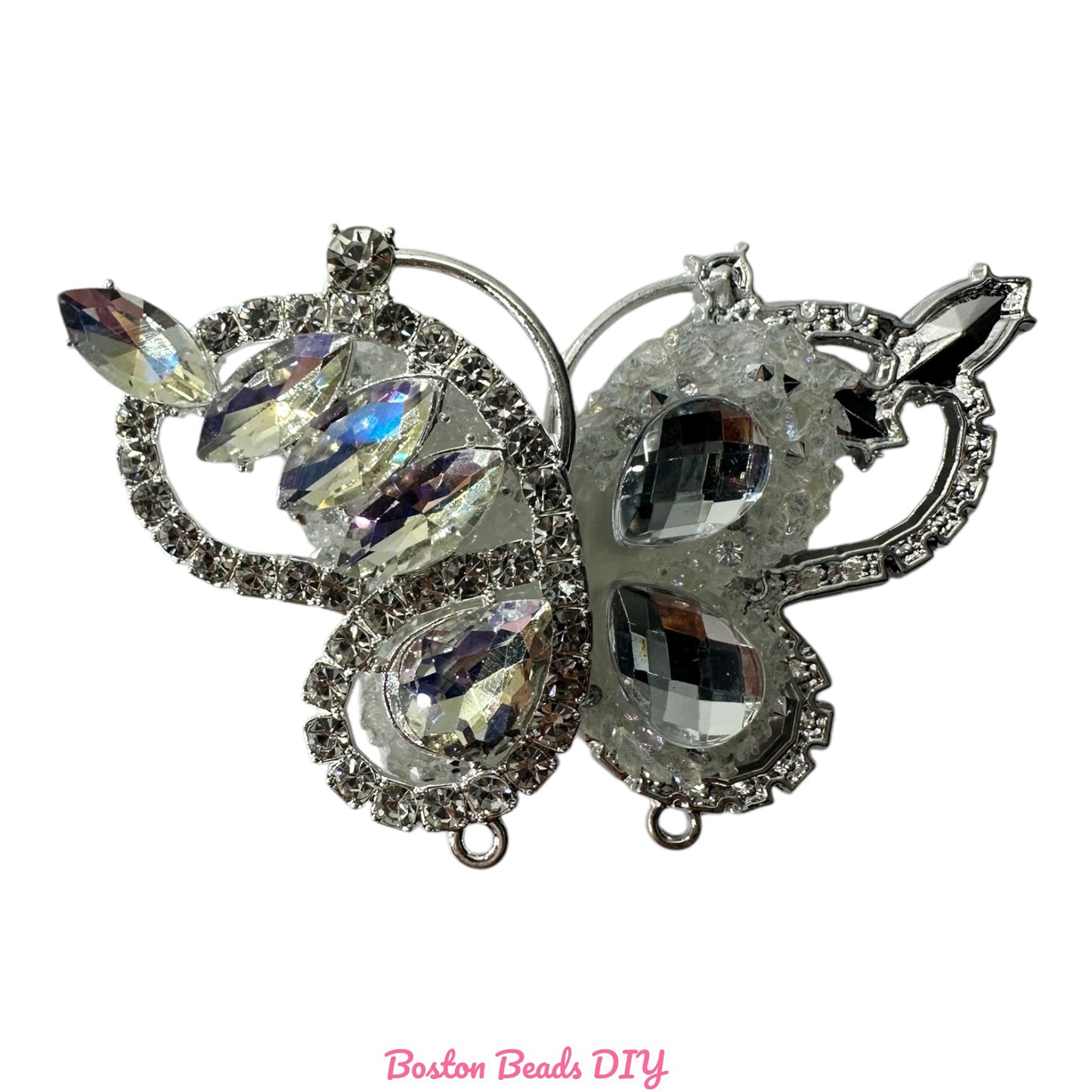 Rhinestone Butterfly e Fancy Beads  for crafts and designs (sold per set of 2)