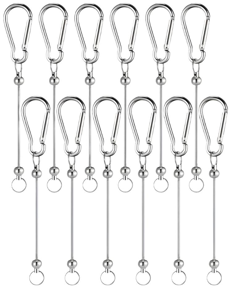 2 ct Beadable Keychain Strips  Snap Hooks