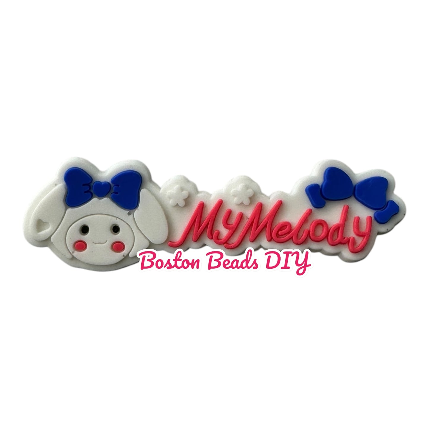 {Rubber} Sanrio Names Flat Back Charms for crafts and designs (sold individually)