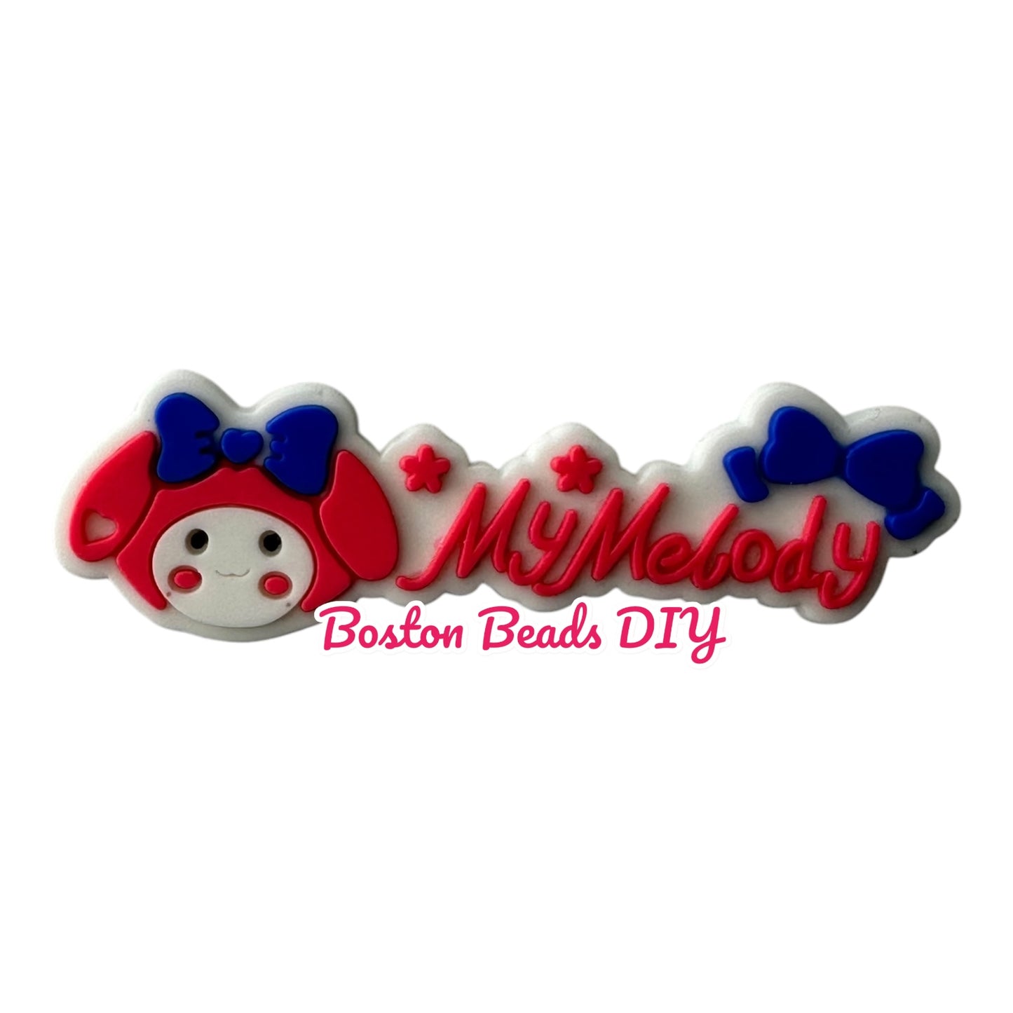 {Rubber} Sanrio Names Flat Back Charms for crafts and designs (sold individually)