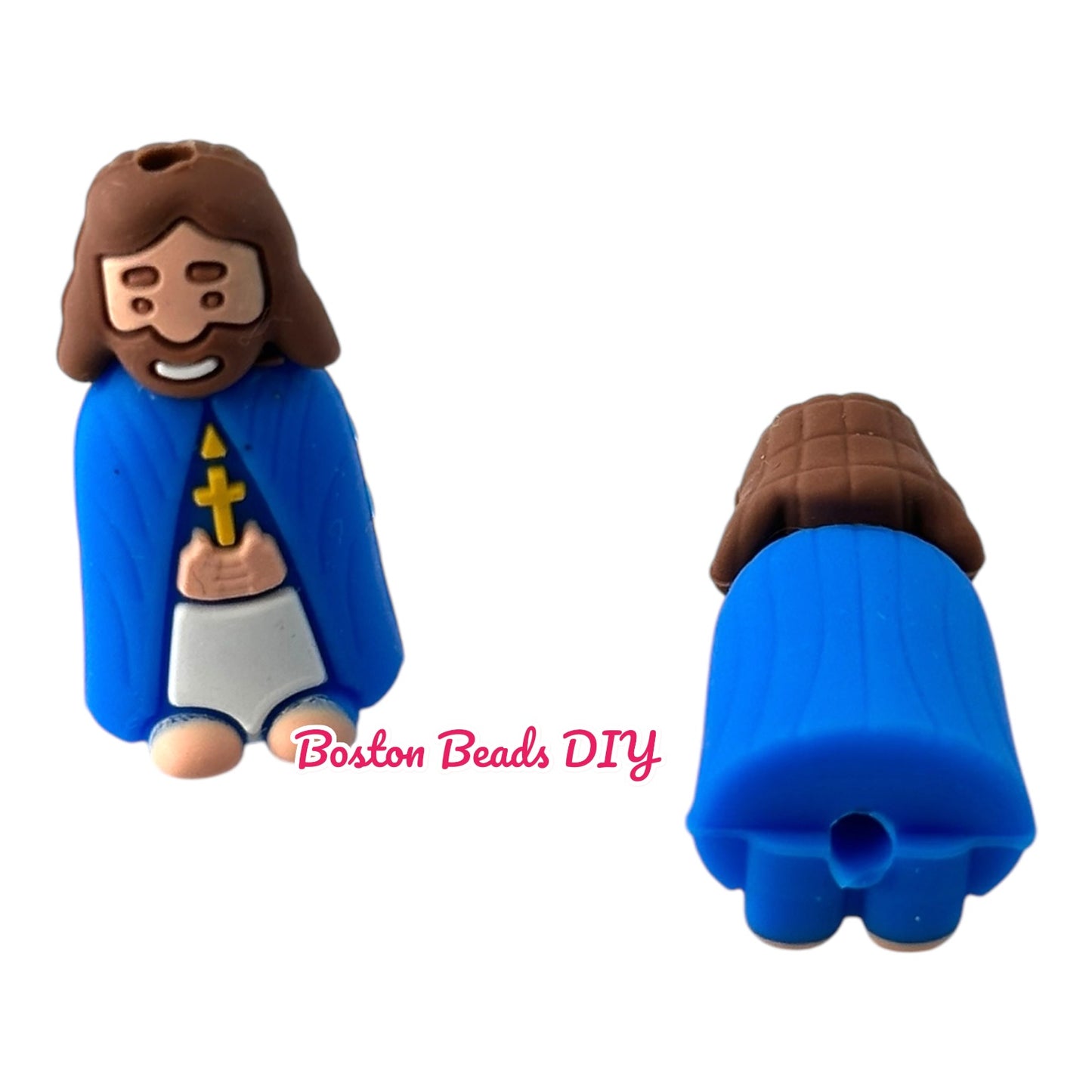 3D Jesus Focal Beads (Sold per set of 4)