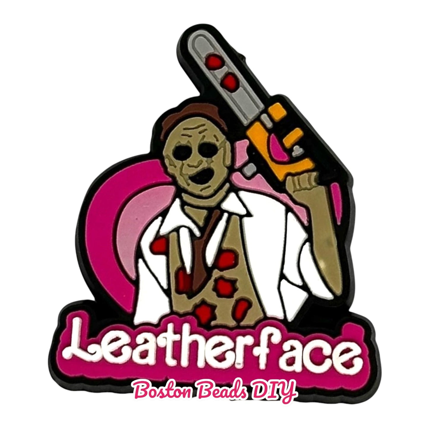 [Scary] Leatherface Heart Focal Beads (Sold per set of 5)