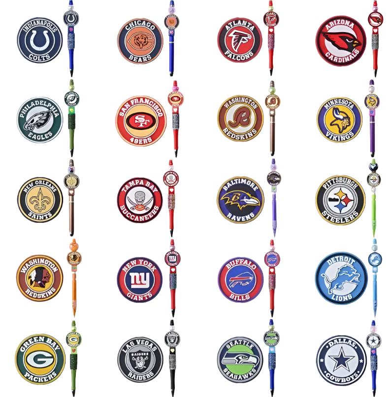 NFL Football Teams Focal Beads (Sold per set of 5)