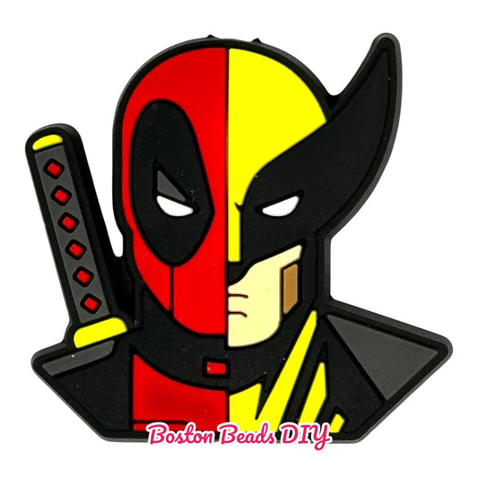 Marvel Deadpool and Wolverine  Focal Beads (Sold per set of 5)