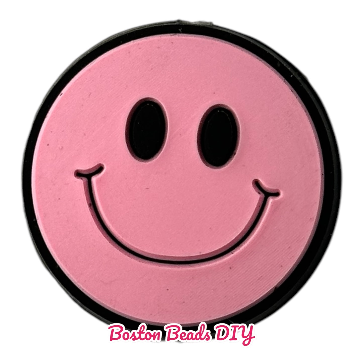 Smiley Face Pink Focal Beads (Sold per set of 5)