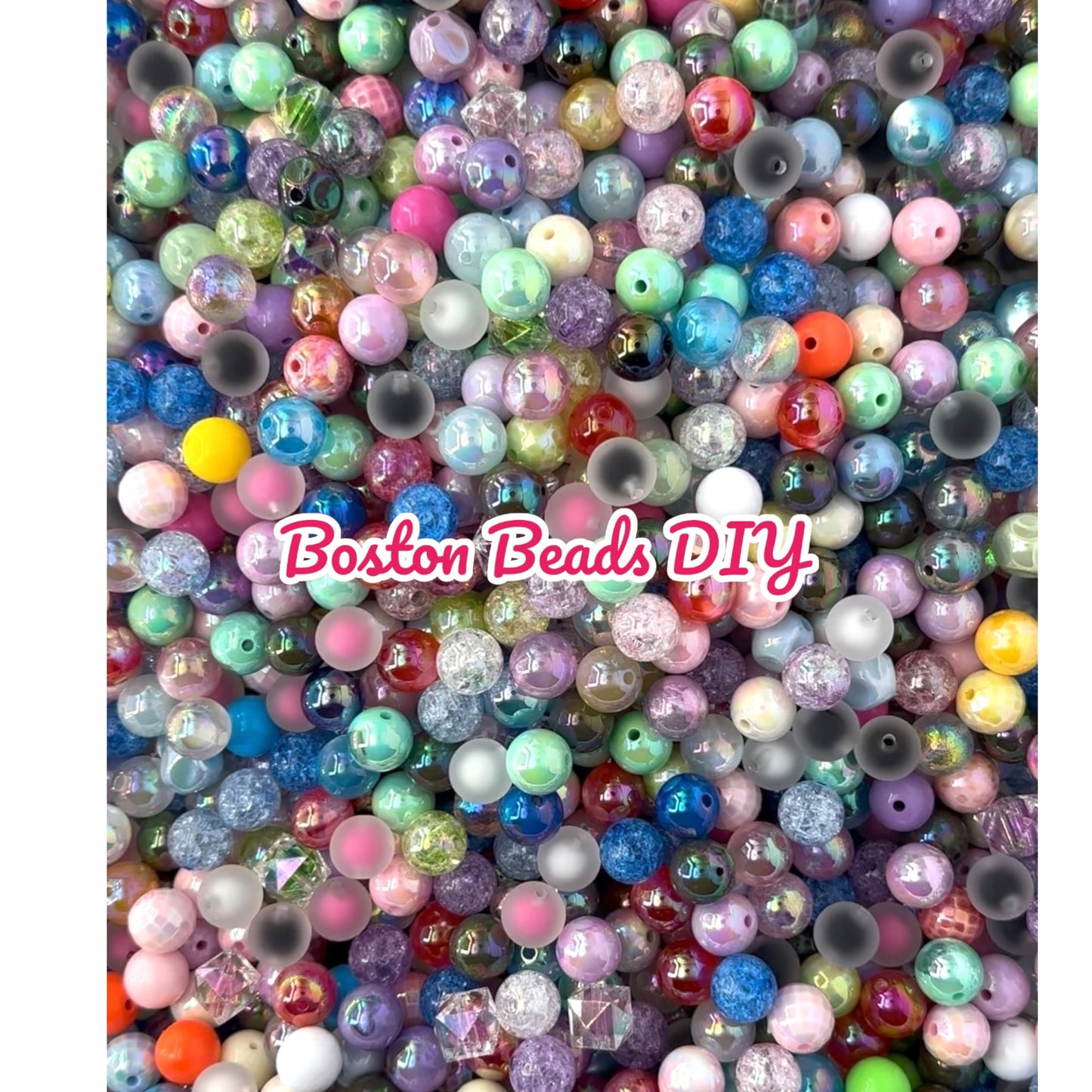 16mm Acrylic Vibrant Bead Mixes and Scoops, for Beadable Pens, Keychains and more