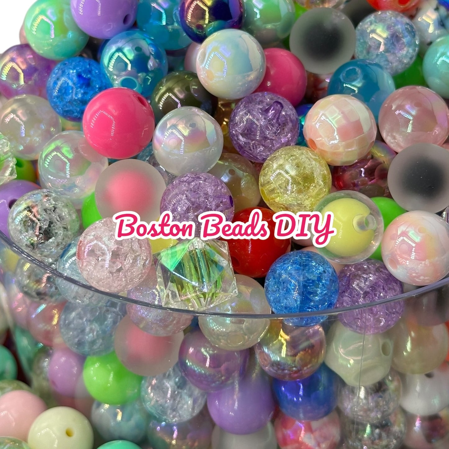 16mm Acrylic Vibrant Bead Mixes and Scoops, for Beadable Pens, Keychains and more