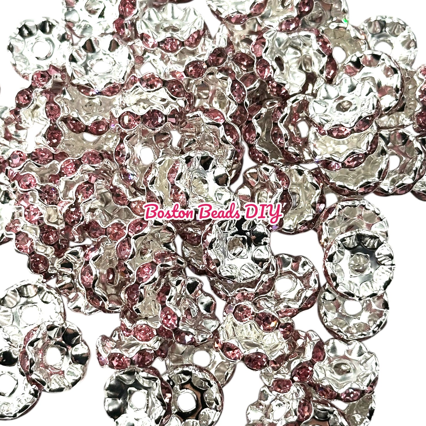 12mm Rhinestone Spacers/[Flat/Wavy]