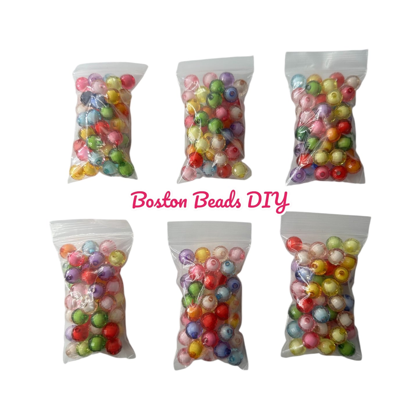 Acrylic Beads or Spacers/10mm/Mixed Colors for Craft Making