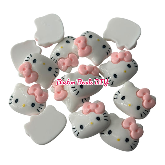 {Acrylic} HK Head Flat Back Charms for crafts and designs (sold per set of 10)