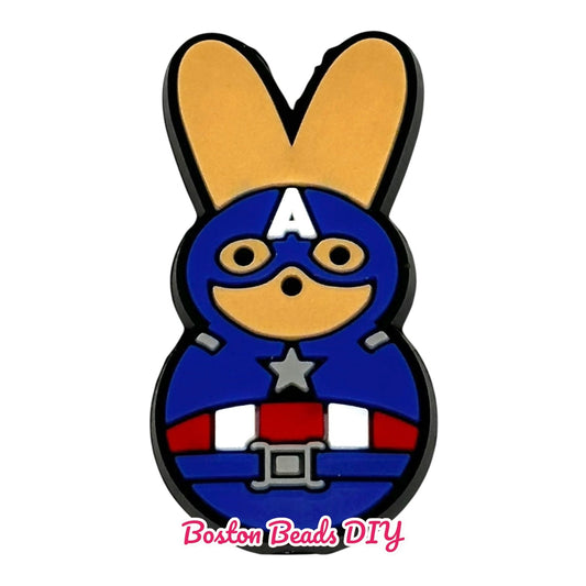 Marvel Bunny Captain America Focal Beads (Sold per set of 5)