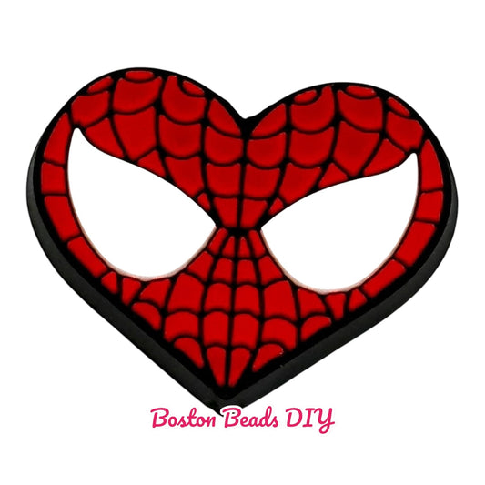 Marvel Spider Man Heart Focal Beads (Sold per set of 5)