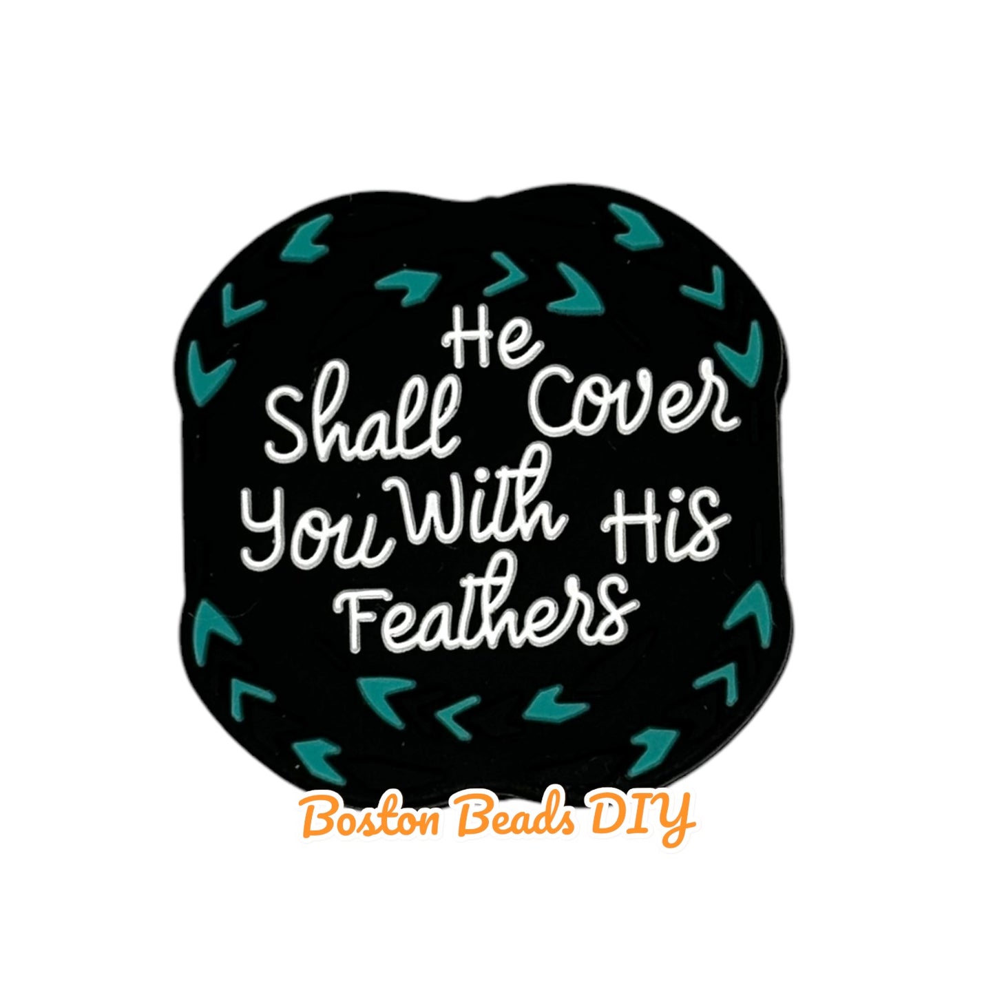 He Shall Cover You with His Feathers Focal Beads (Sold per set of 5)