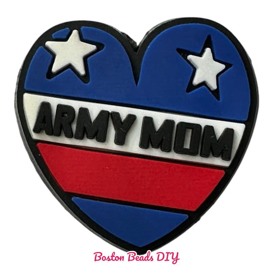 Army Mom Focal Beads (Sold per set of 5)