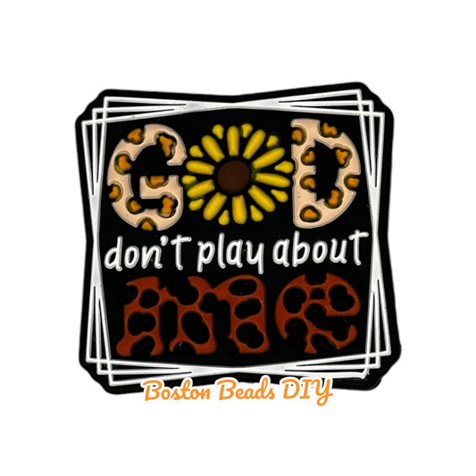 God Don't Play About Me Focal Beads (Sold per set of 5)