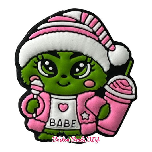 Christmas Grinch Babe Focal Beads (Sold per set of 5)