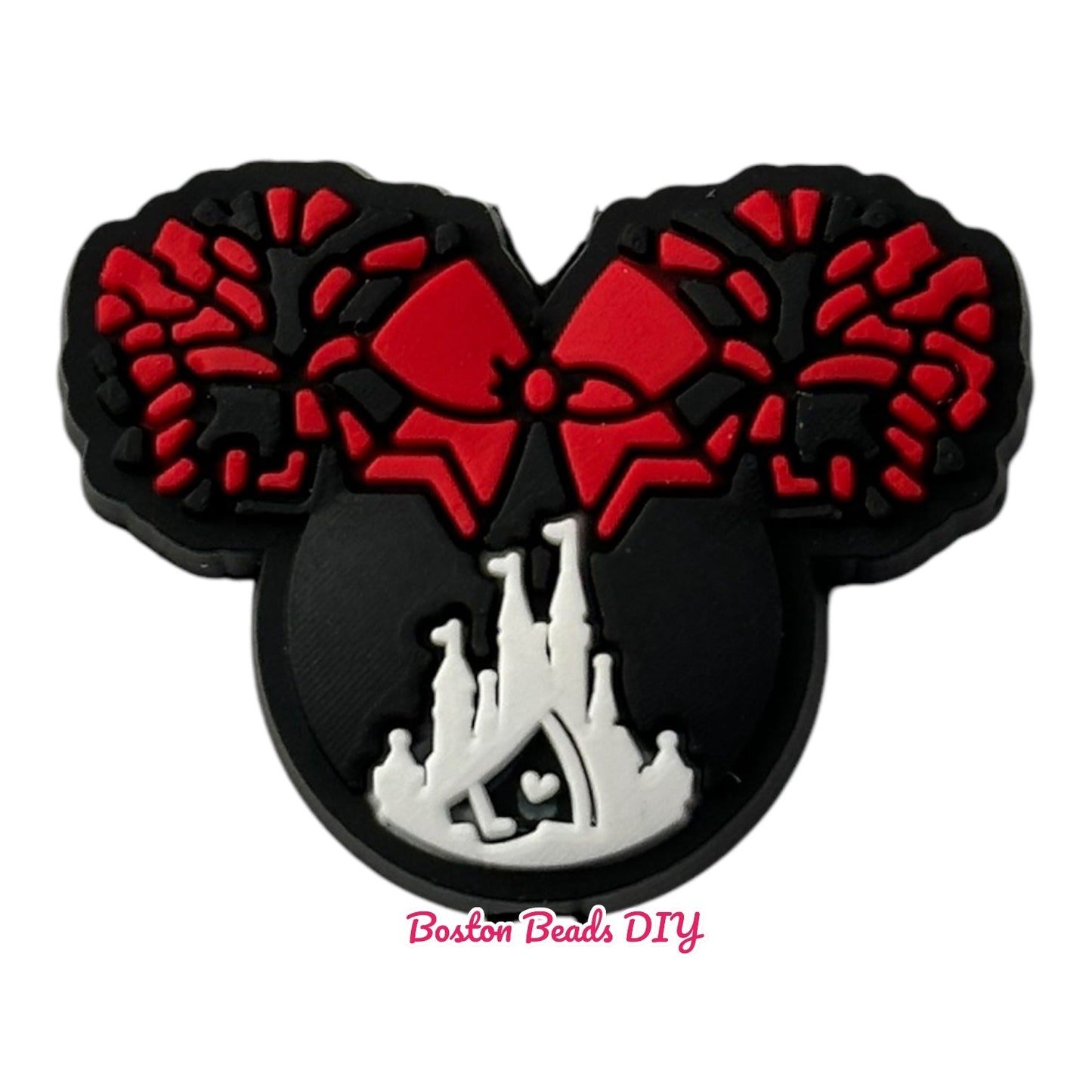 Minnie Head with Ribbon Castle Focal Beads (Sold per set of 5)