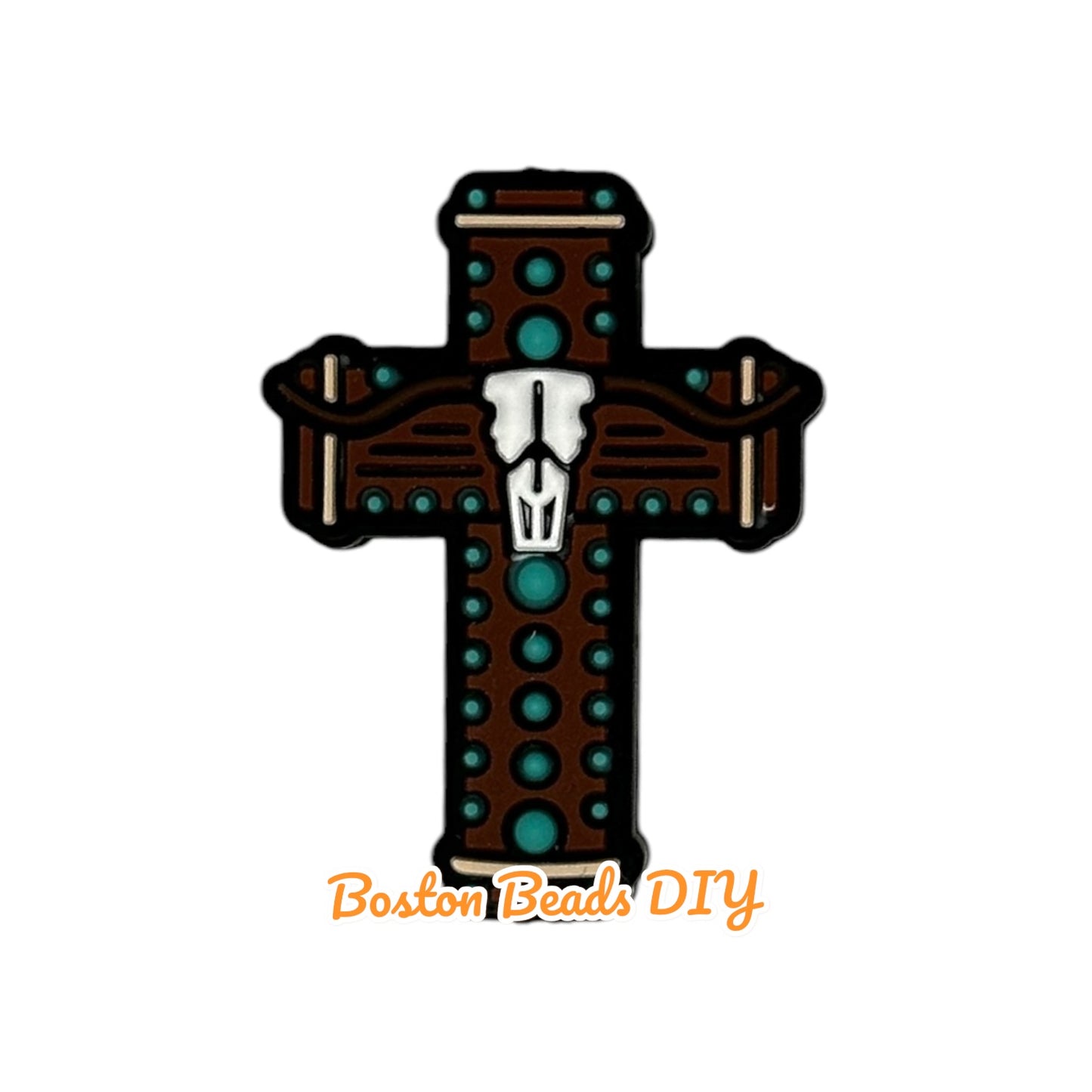 Cross Western Focal Beads (Sold per set of 5)