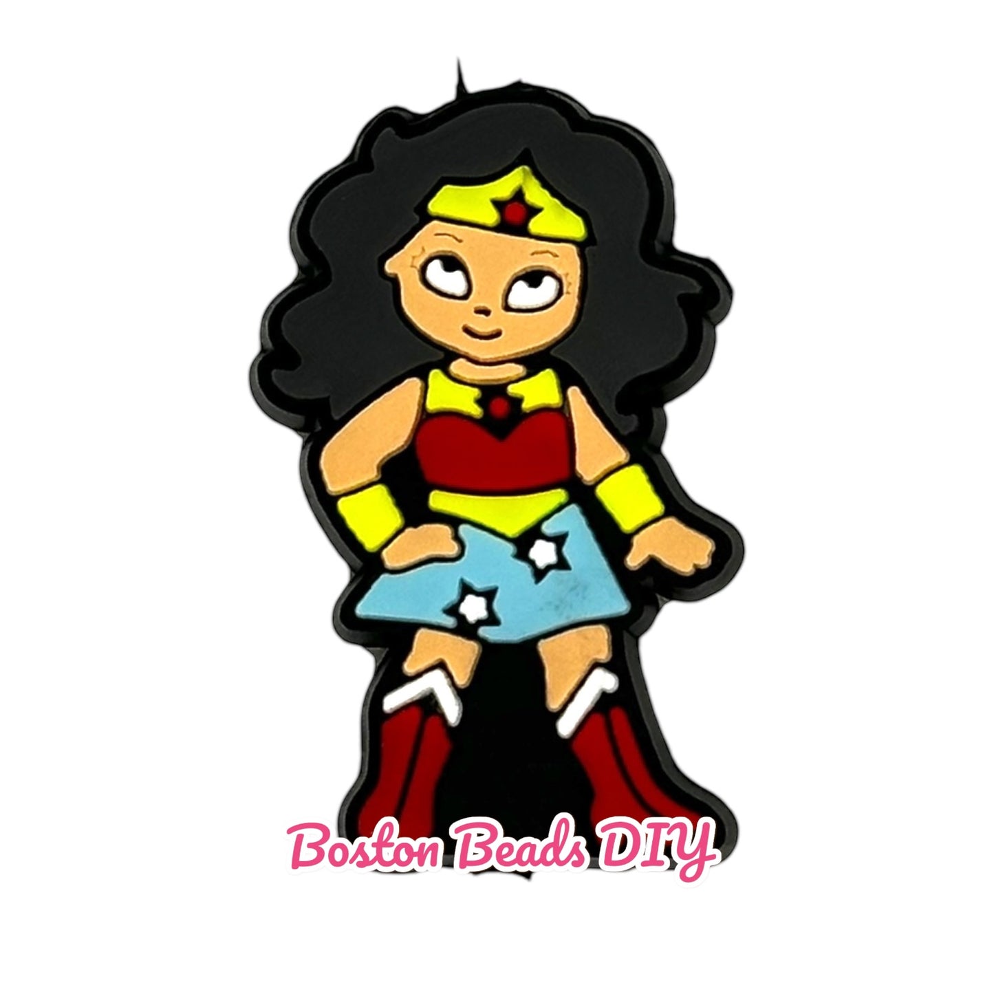 Hero Wonder Woman Focal Beads (Sold per set of 5)