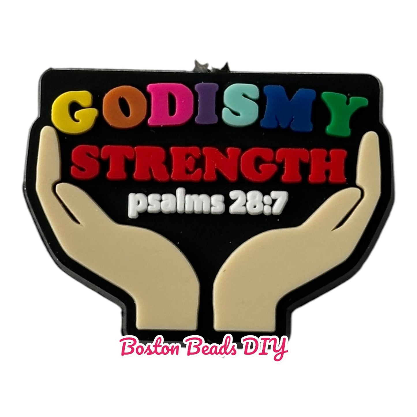 God is My Strength Focal Beads (Sold per set of 5)