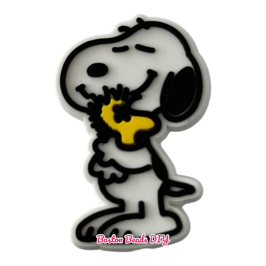 Snoopy Hugging Woodstock Focal Beads (Sold per set of 5)