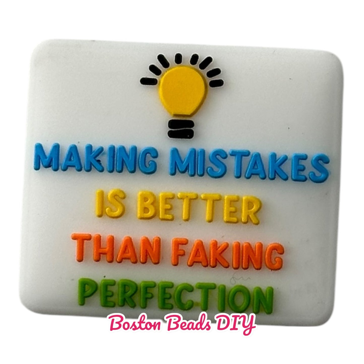 Making Mistake is Better Than Faking Perfection Focal Beads (Sold per set of 5)