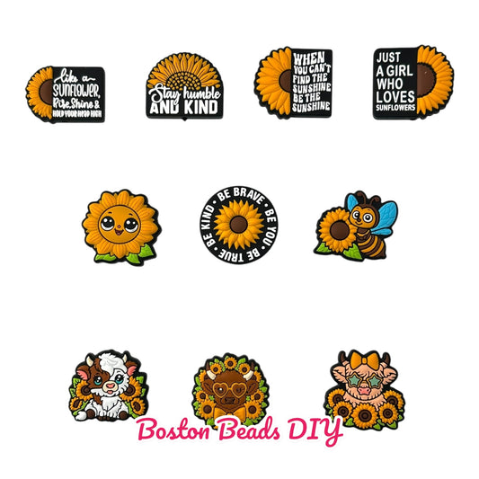 Sunflowers Options Focal Beads (Sold per set of 5)