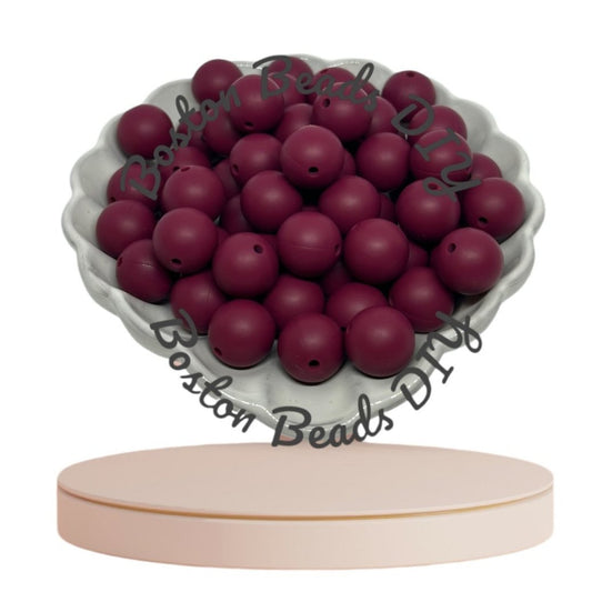 Wine Red/Round Silicone Beads 12mm|15mm/Vibrant/Durable/ Beads for Crafts/Pen Making/Wristlet/Keychains