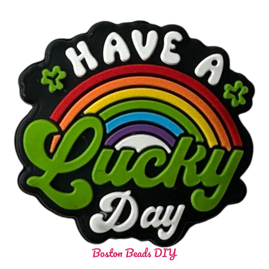 St. Patrick's Have a Lucky Day  Focal Beads (Sold per set of 5)