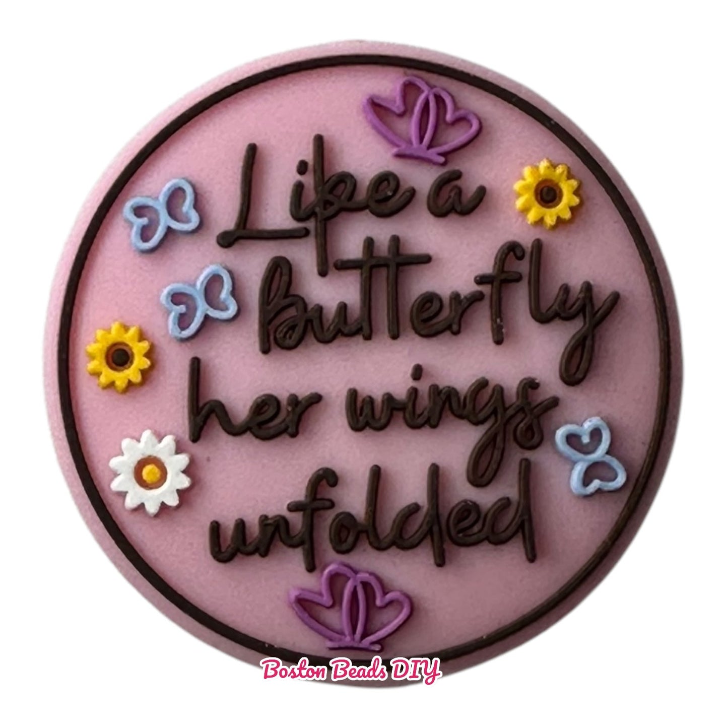 Like a butterfly her wings unfolded  Focal Beads (Sold per set of 5)