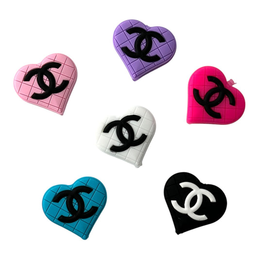 CC Heart Focal Beads (Sold per set of 5)