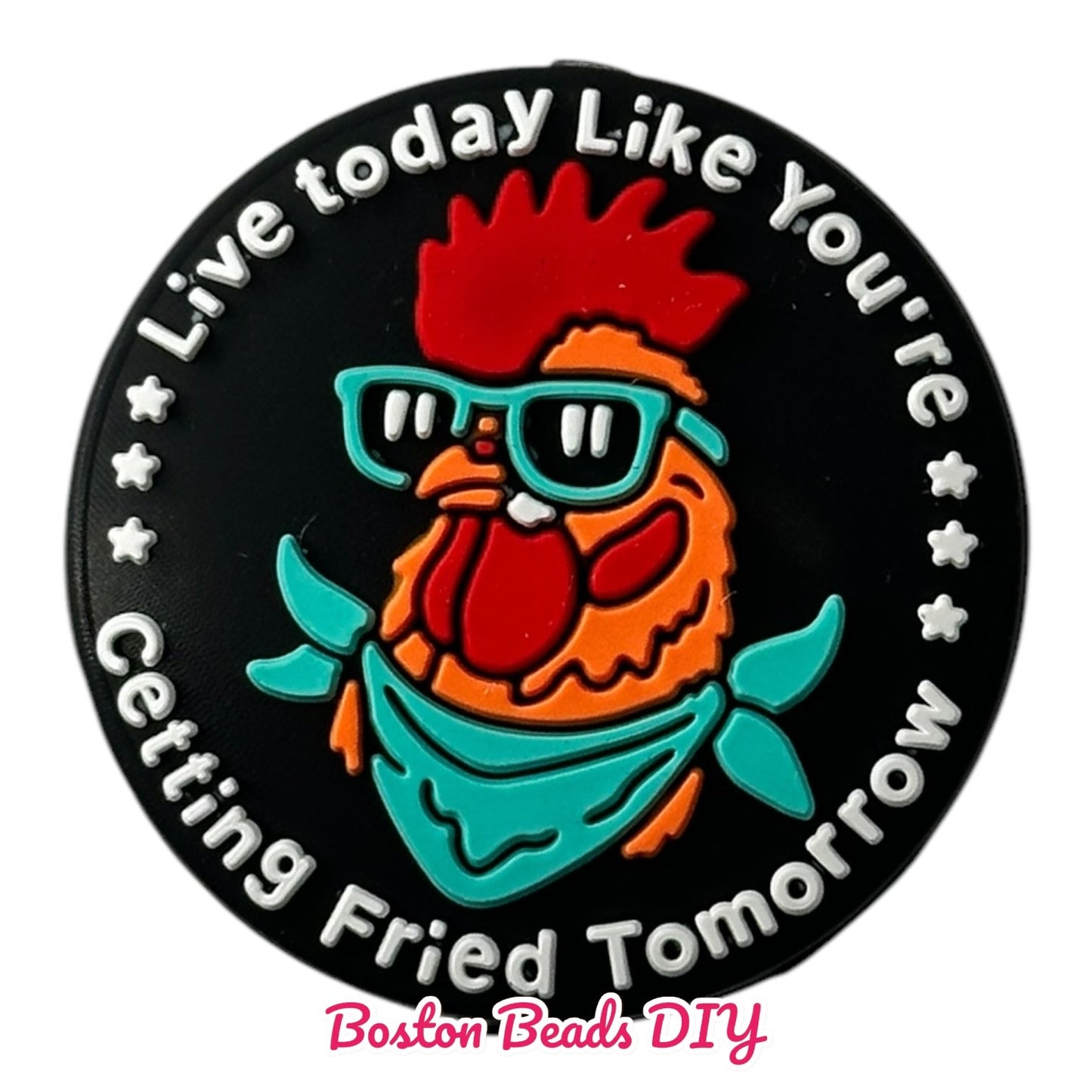 Live Today Like You're Getting Fried Tomorrow Focal Beads (Sold per set of 5)