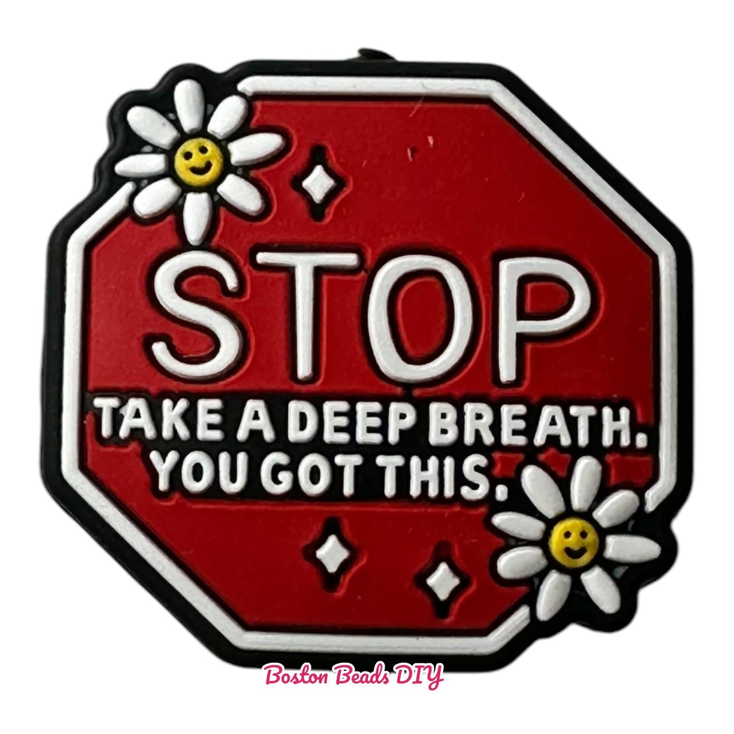 Stop take a deep breath you got this Focal Beads (Sold per set of 5)